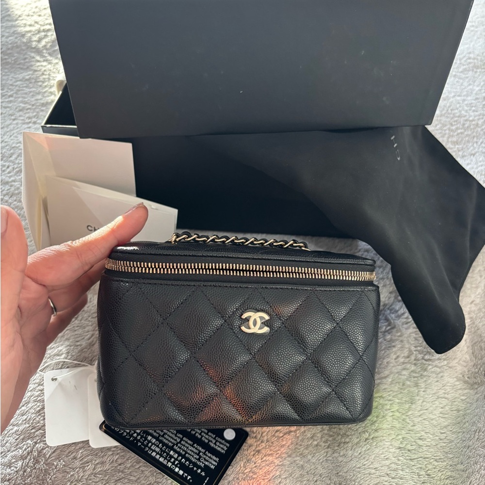 Chanel Vanity Case Small in Caviar Leather, Black